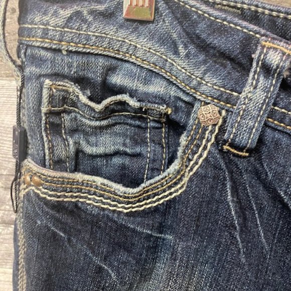 Womens 34/33 SILVER Jeans Aiko Mid Slim EUC - Picture 4 of 6